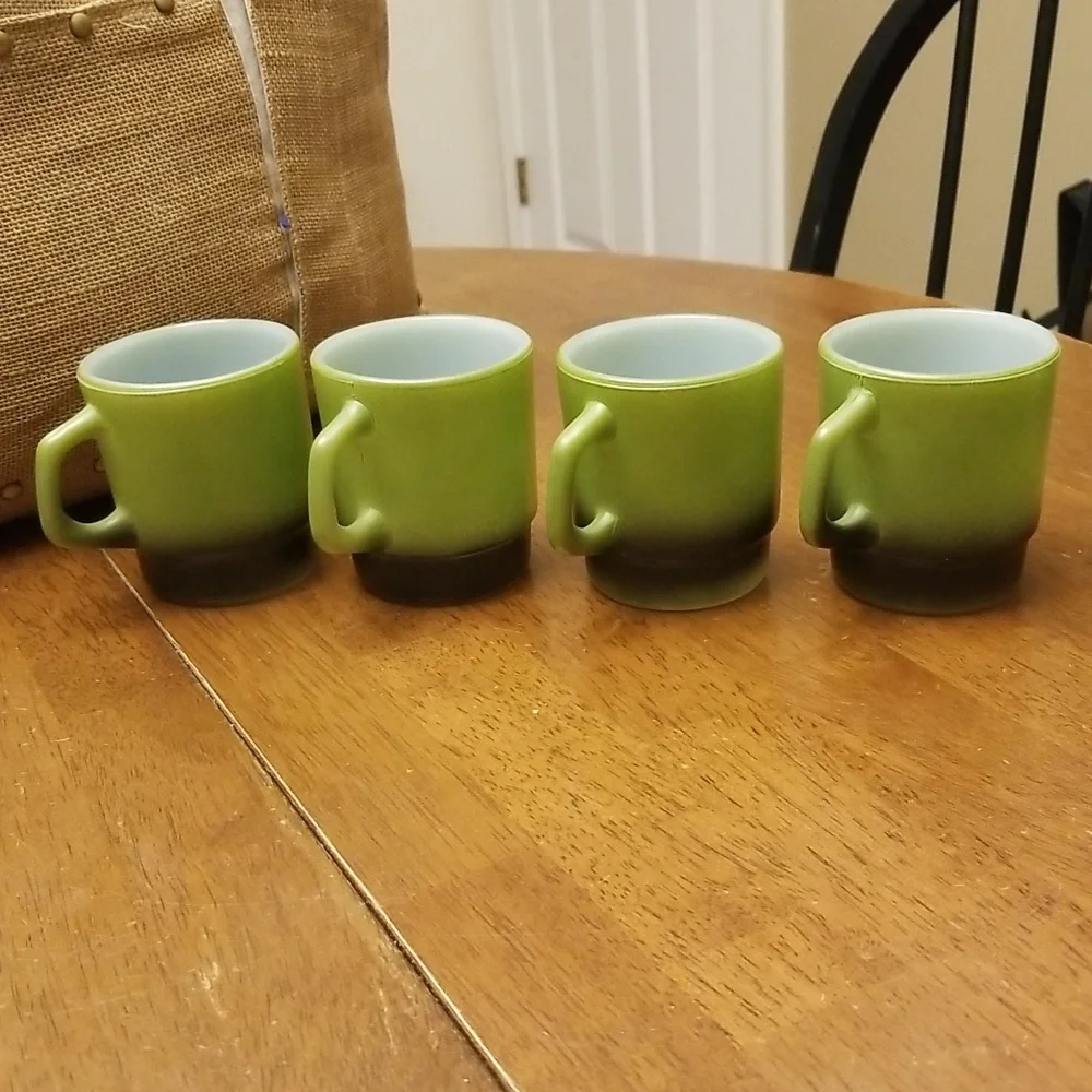 Anchor Hocking Fire-King Ware Cups set of 4 - Picture 4 of 12